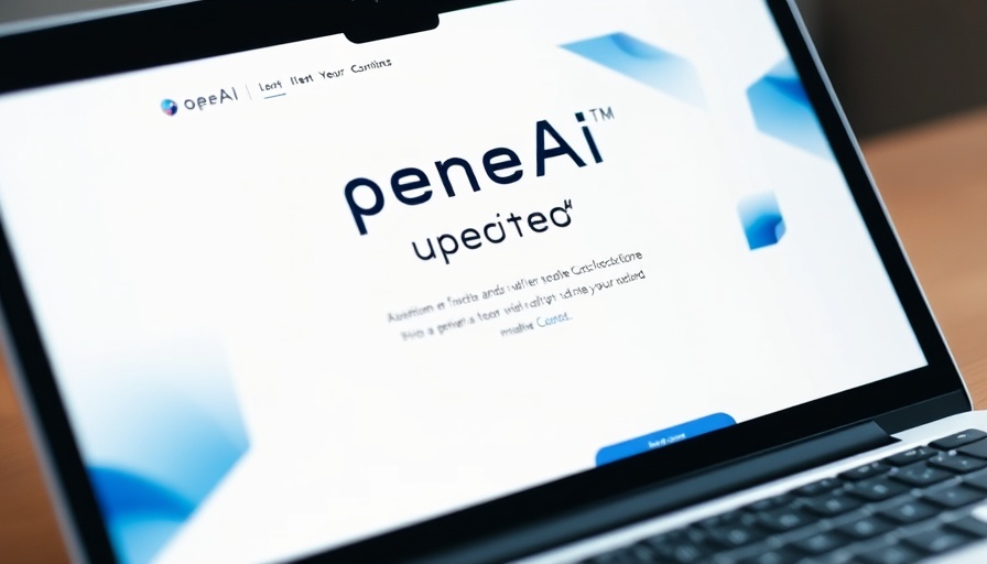 Close-up of OpenAI website on laptop highlighting AI growth risks.