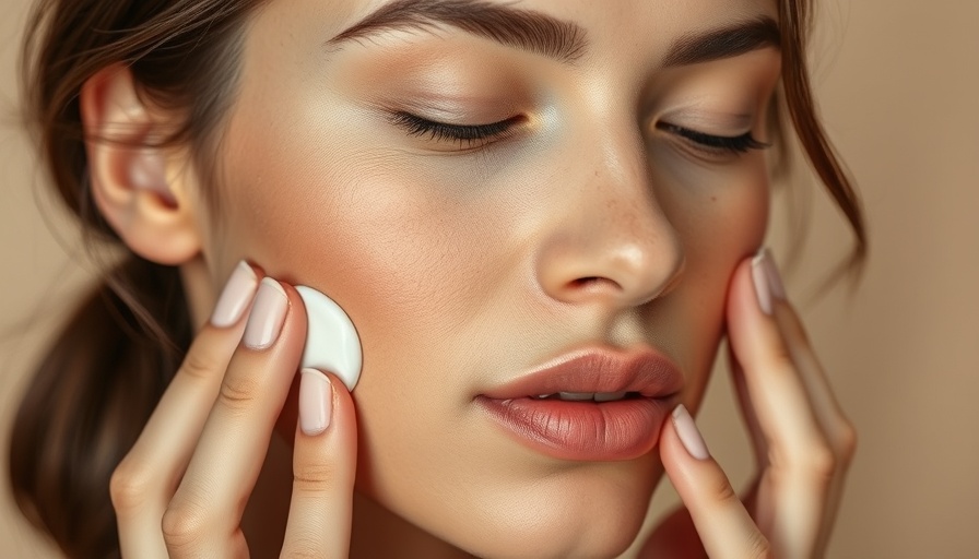 Woman applying skincare cream for peptide benefits.