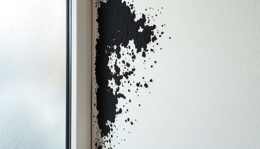 Close-up of black mold on wall for black mold removal.