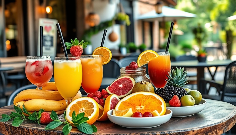 Delightful Llano brunch spot with colorful drinks and fresh bagel.