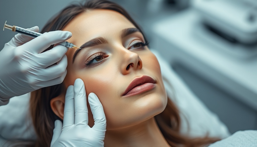 Serene woman getting a cosmetic injection in clinic alternative to Botox.