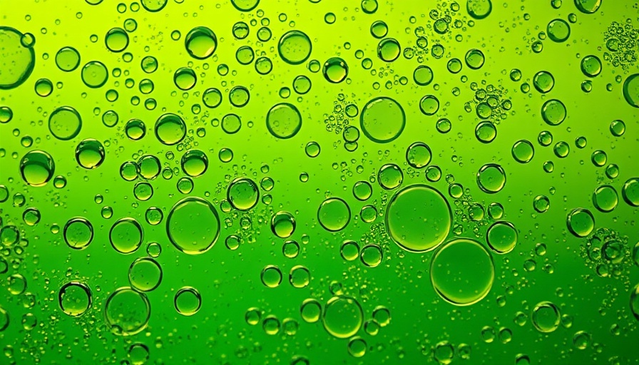 Close-up of oil droplets in green liquid, are carboxymethylcellulose polysorbate 80 emulsifiers safe?
