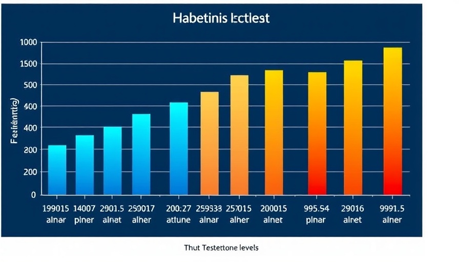 Graph showing metformin impact on testosterone in diabetic patients.