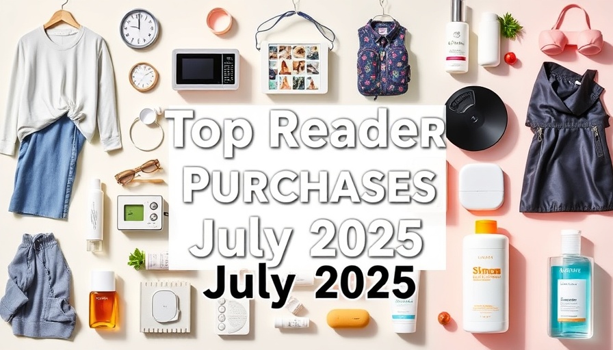 Top reader purchases collage including clothing and appliances.