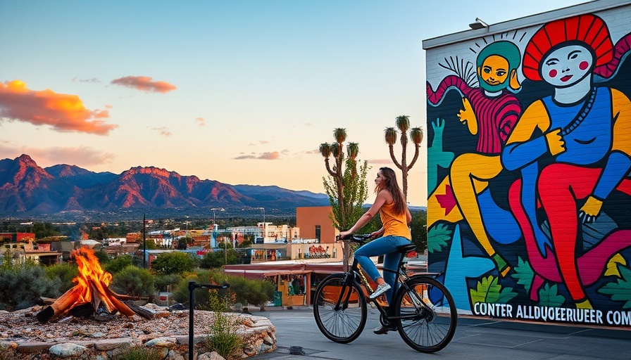 Outdoor activities in Albuquerque NM: biking and scenery.