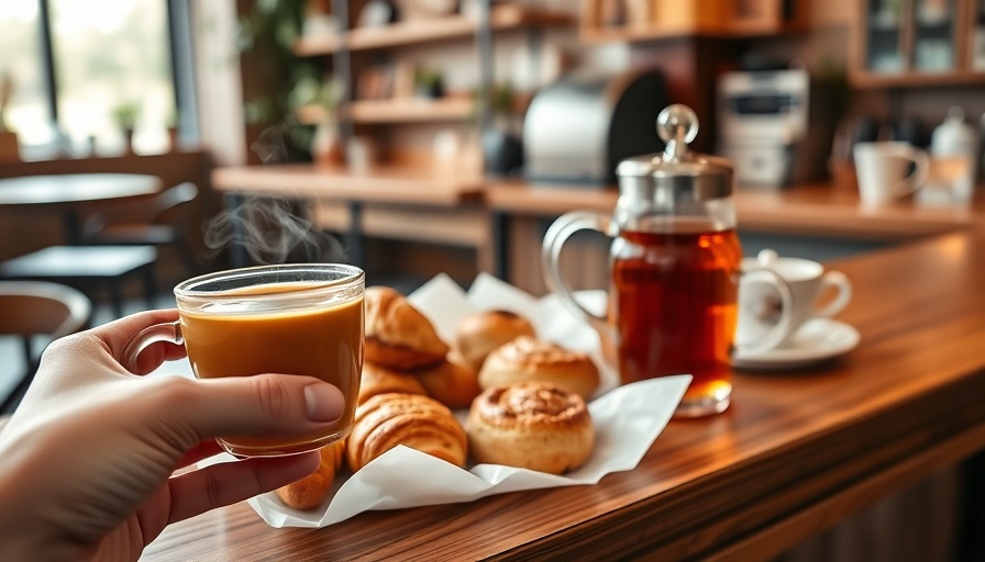 Albuquerque coffee and brunch spots scene with espresso and pastries.