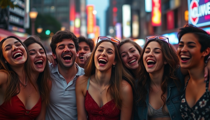 Diverse young adults enjoying nightlife, representing Gen Z in 2025.