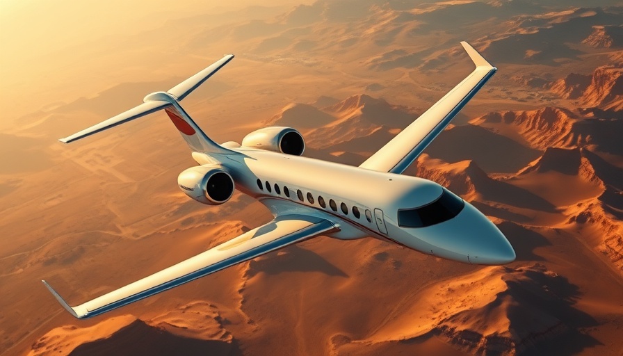Gulfstream G500 jet in flight over desert, showcasing performance and luxury.