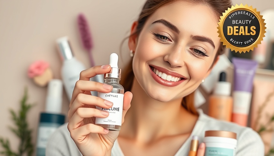 Prime Day Beauty Deals with skincare serum and beauty products.