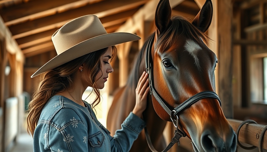 Woman connecting with horse in stable at Wellness Retreat in Miraval Austin.