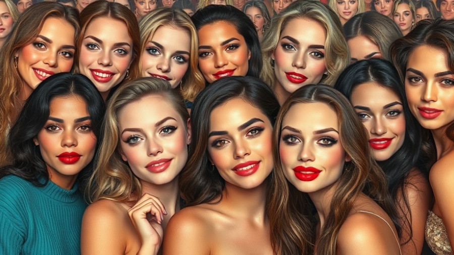 Collage of women with iconic Y2K makeup trends.