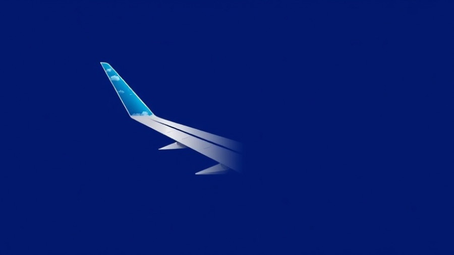 AirlineGeeks logo with airplane wing and sky design