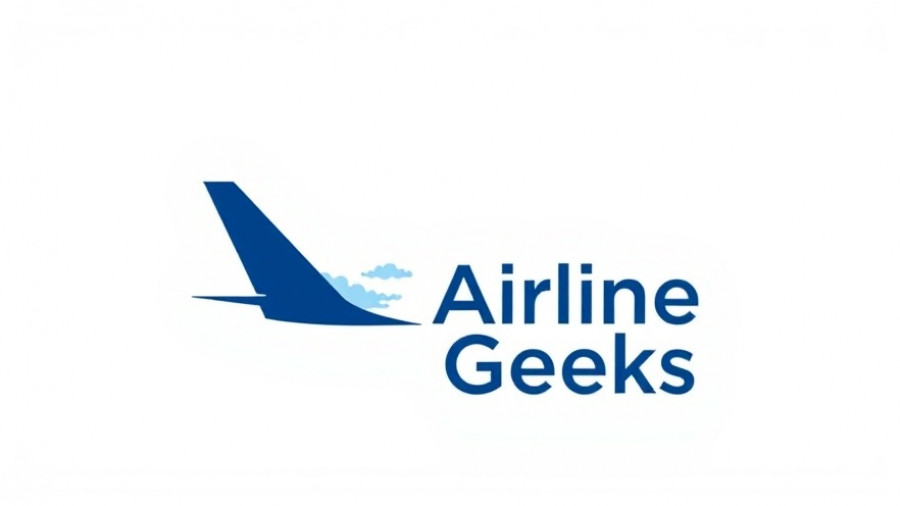 Airline Geeks logo with airplane tail in the sky