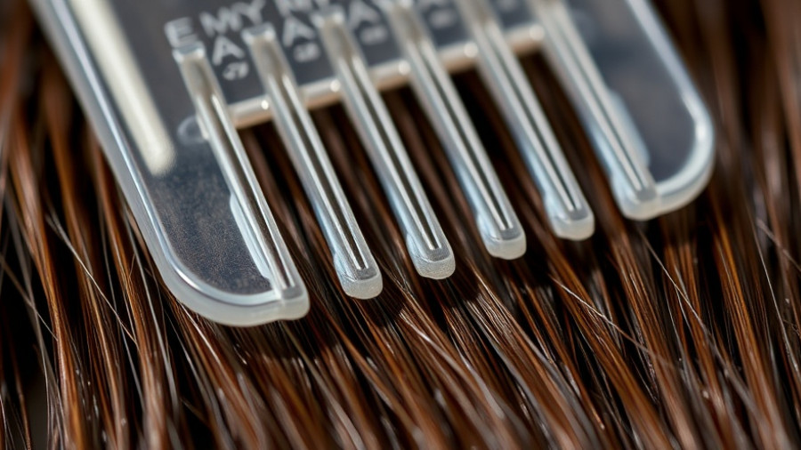 Close-up of wet hair combed with a clear comb; best hair masks for damaged hair.