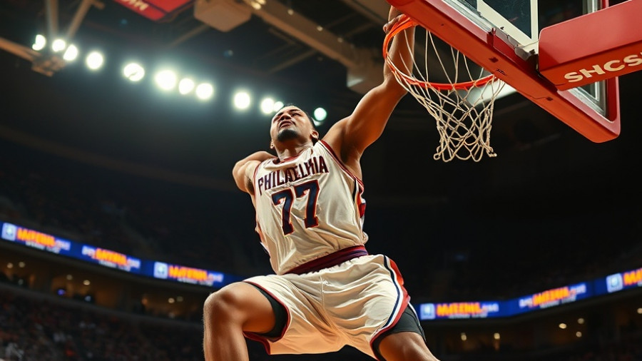 VJ Edgecombe NBA debut points action shot