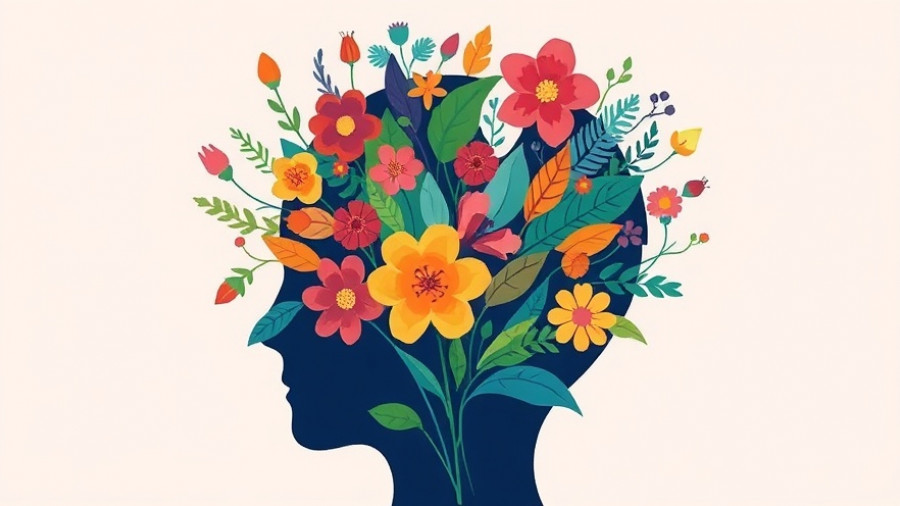 Cultivate curiosity through mindfulness with a vibrant head illustration.