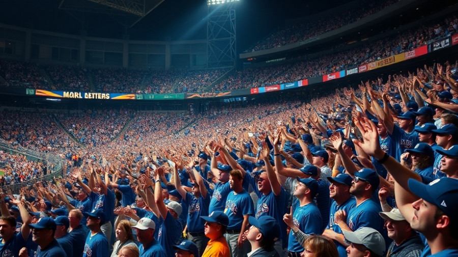 Toronto Blue Jays fans celebrating a World Series win.