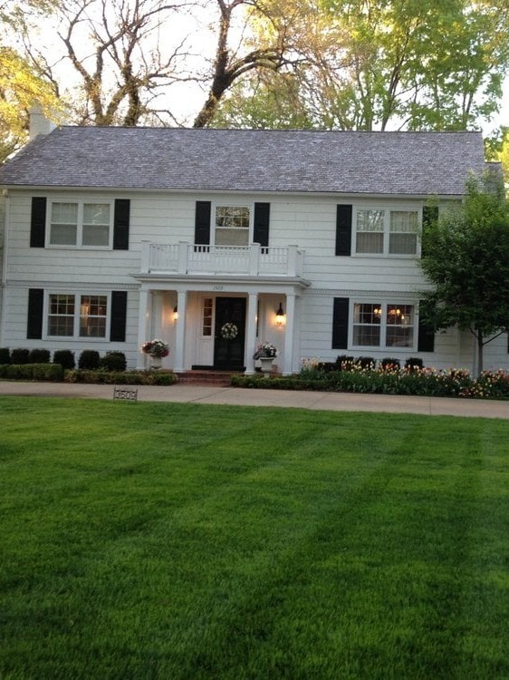 residential house painted white