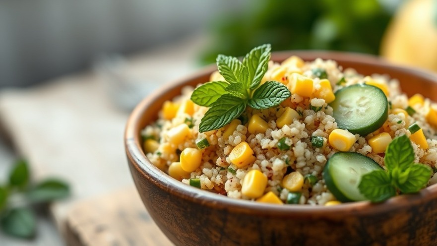 Vibrant quinoa salad showcasing whole foods for health, highlighting IBD dietary impact.
