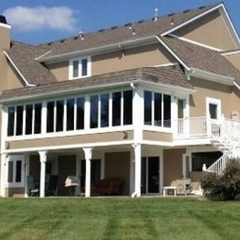 three story house with new paint