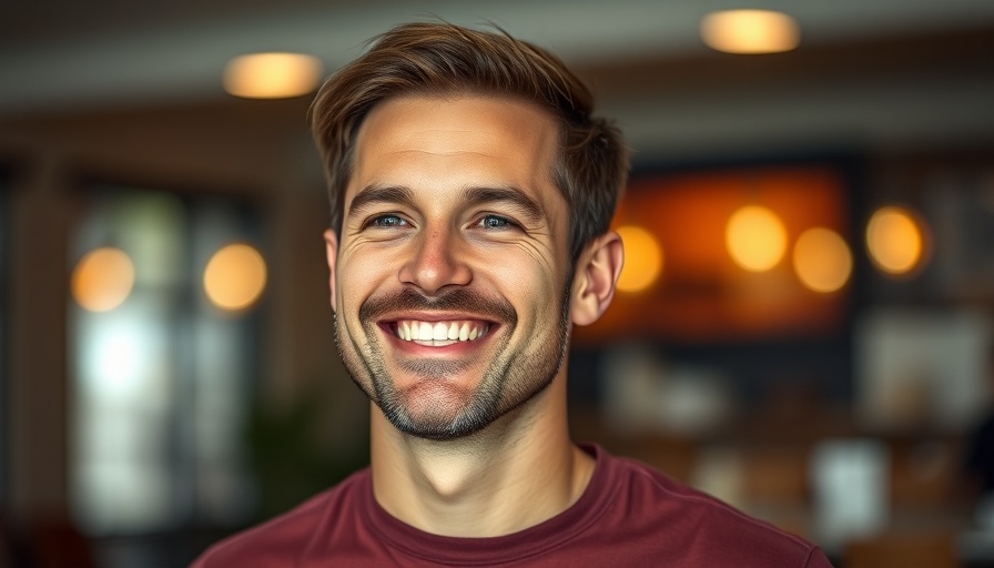 Smiling man indoors in a maroon shirt, real estate tax benefits.