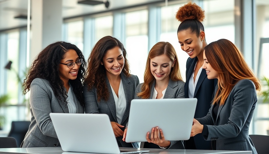 Diverse businesswomen collaborate on tax team project in modern office.