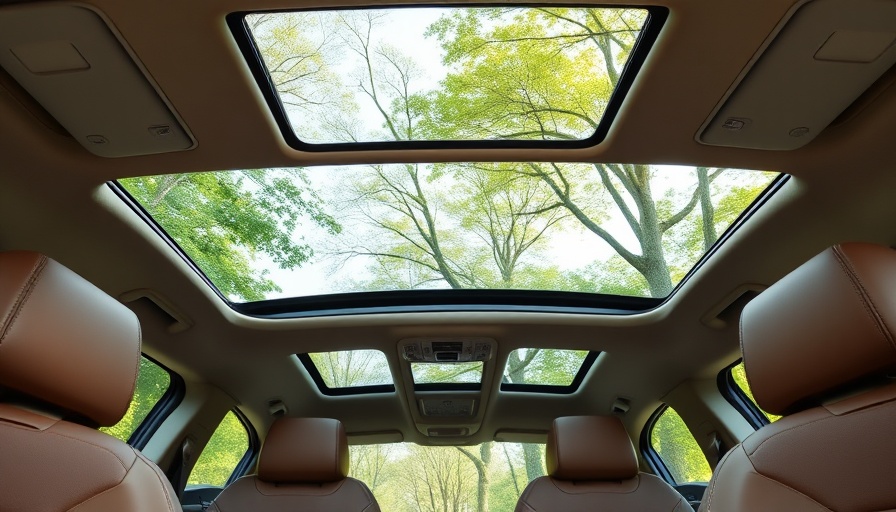 Genesis GV80 interior with panoramic sunroof and leather seats.