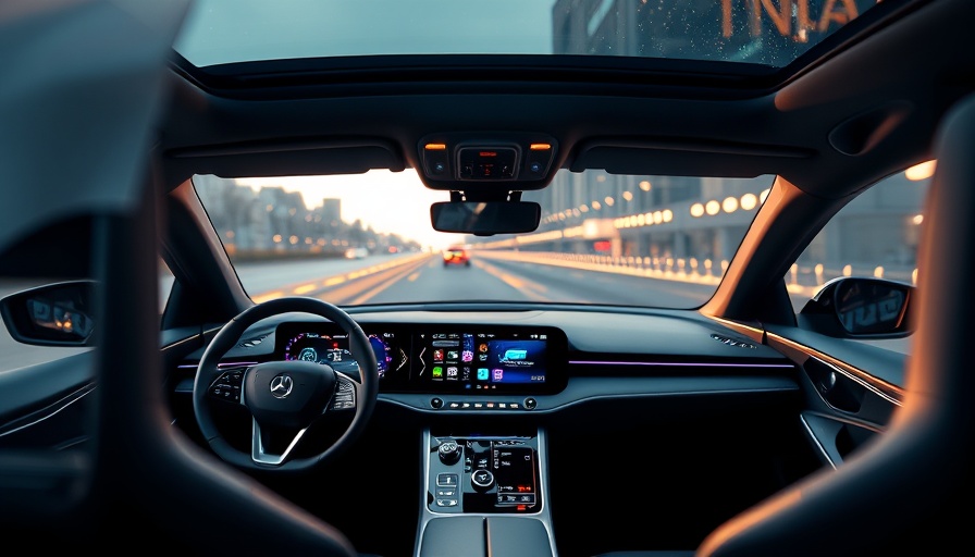 High-tech car interior showcasing digital dashboard.