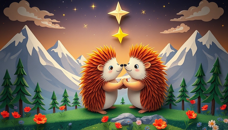 Enchanted hedgehogs in a mystical scene for China luxury market.