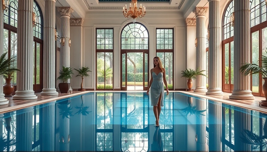 Luxury hotels: Elegant indoor pool with serene ambiance.