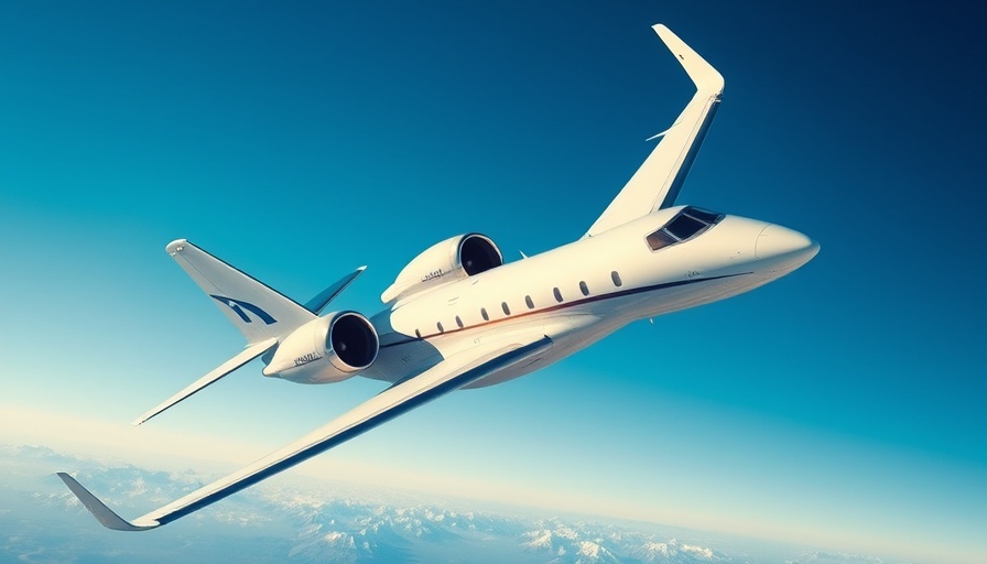 Sleek modern jet showcasing aviation design in clear skies