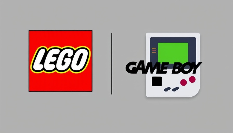 LEGO and Game Boy logos on gray background.