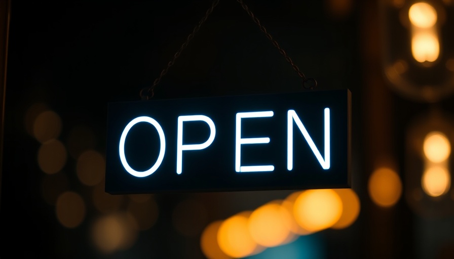 Open sign with blurred background, related to e-filing accessibility.