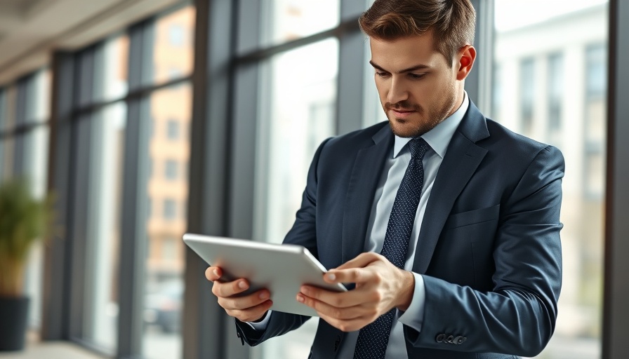 Professional using digital tools in modern office, GenAI in auditing.