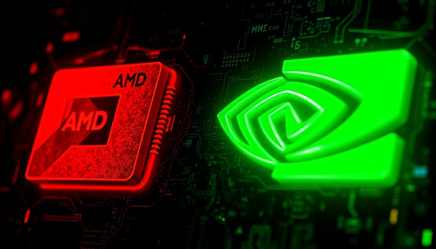 Nvidia RTX 5060: Nvidia and AMD logos in vibrant digital display