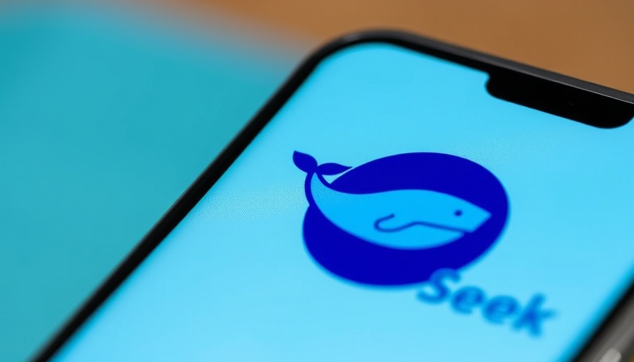 DeepSeek chatbot logo on smartphone screen