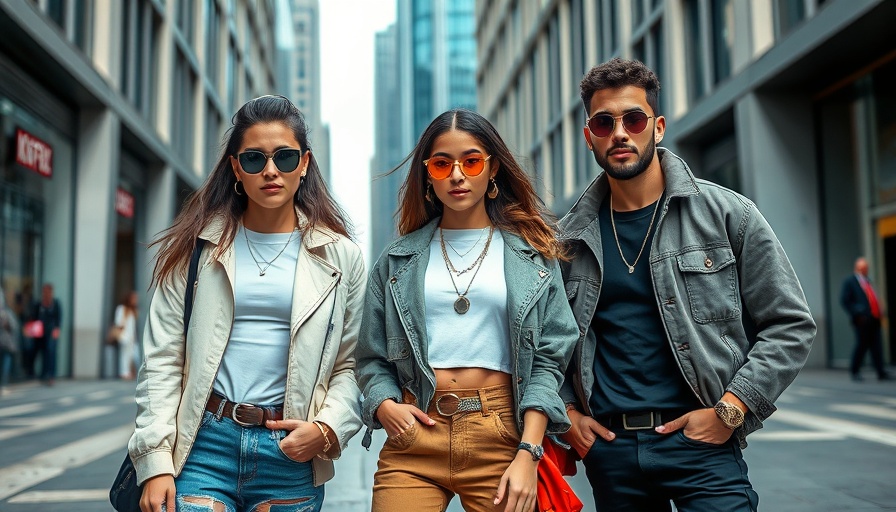 Stylish individuals posing in urban street fashion.