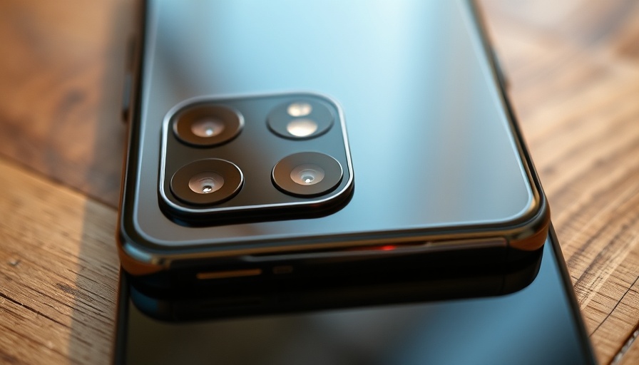 Close-up view of a modern smartphone camera module on the OnePlus Open 2.