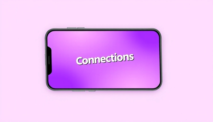 Connections game startup screen on smartphone in purple theme