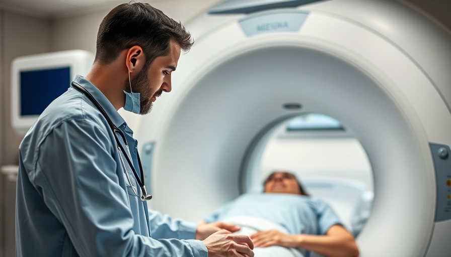 Technician assisting patient in CT scanner for early detection of life-threatening diseases.