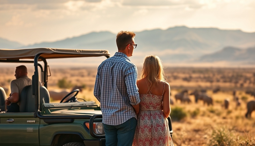 Couple on a sustainable luxury safari in South Africa.
