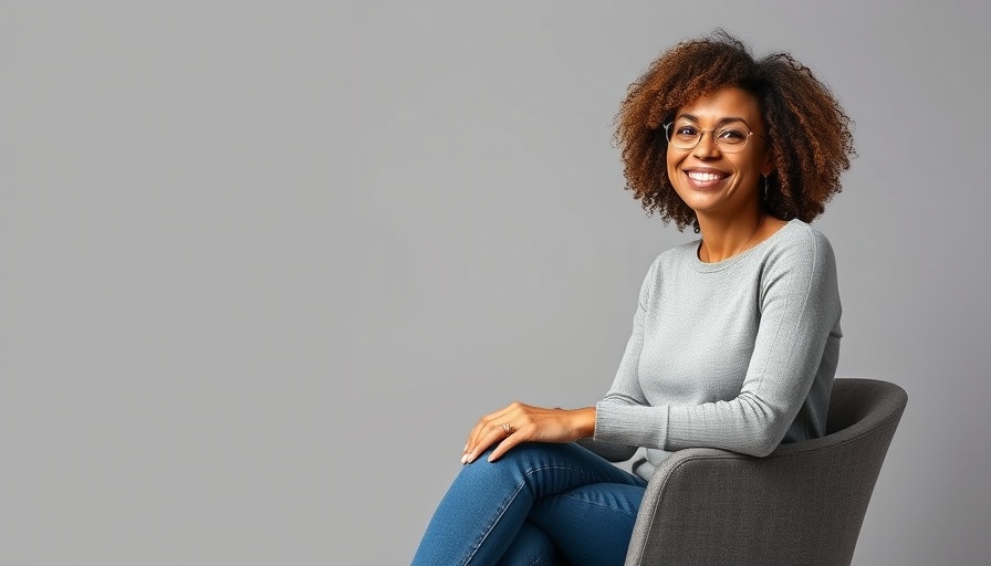 Curly-haired woman seated, exemplifying Kelly Hoppen Hospitality Design.