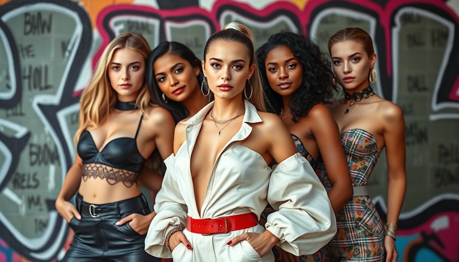 Models showcasing Milan Fashion Week AW25 Highlights against graffiti background.