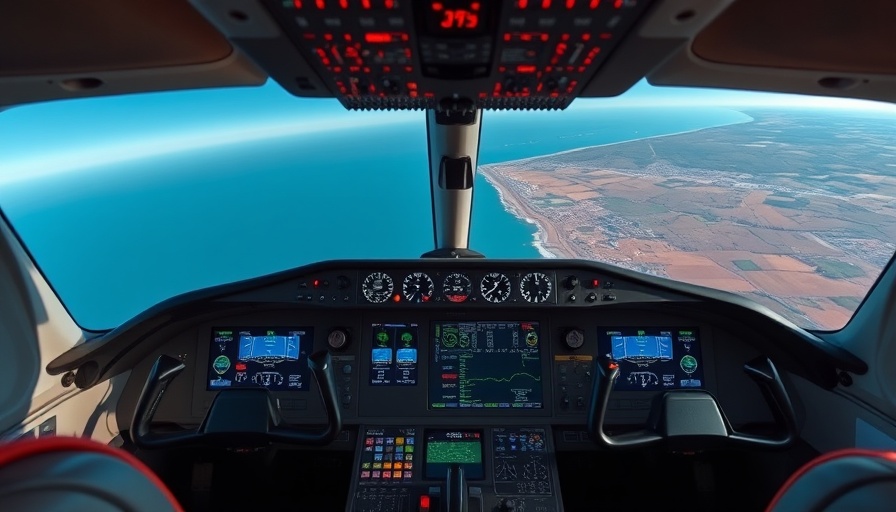 Advanced aircraft cockpit displaying navigational data, illustrating aeronautical decision making.