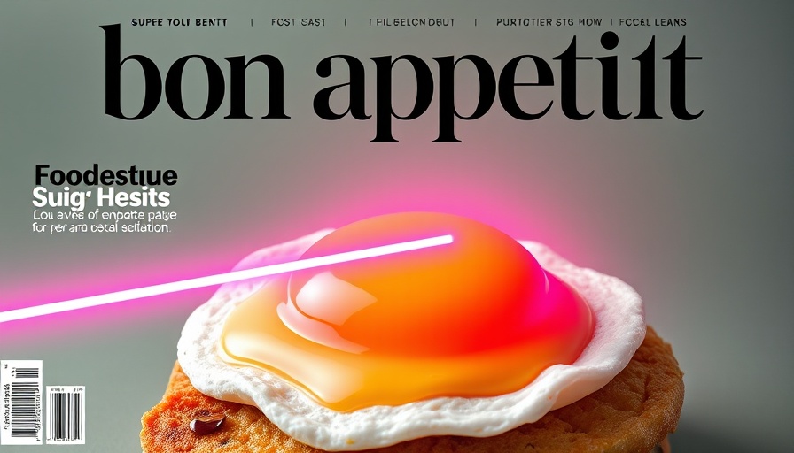 Bon Appétit's Innovation Issue cover features a futuristic egg and laser.