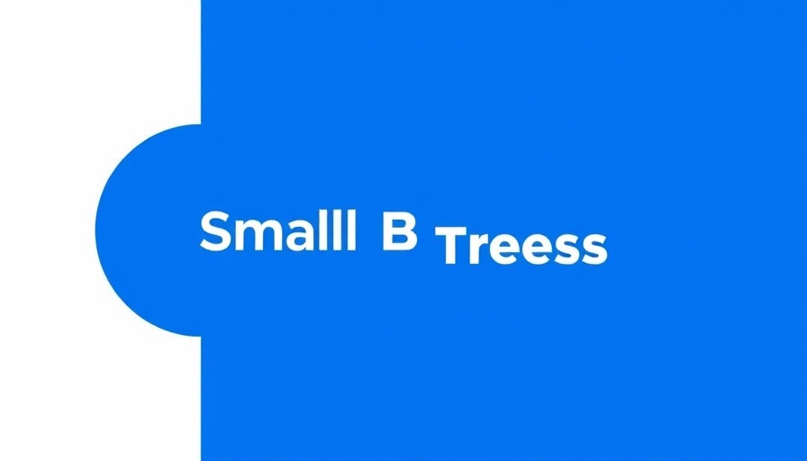 Minimalist Small Business Trends graphic with blue circle.