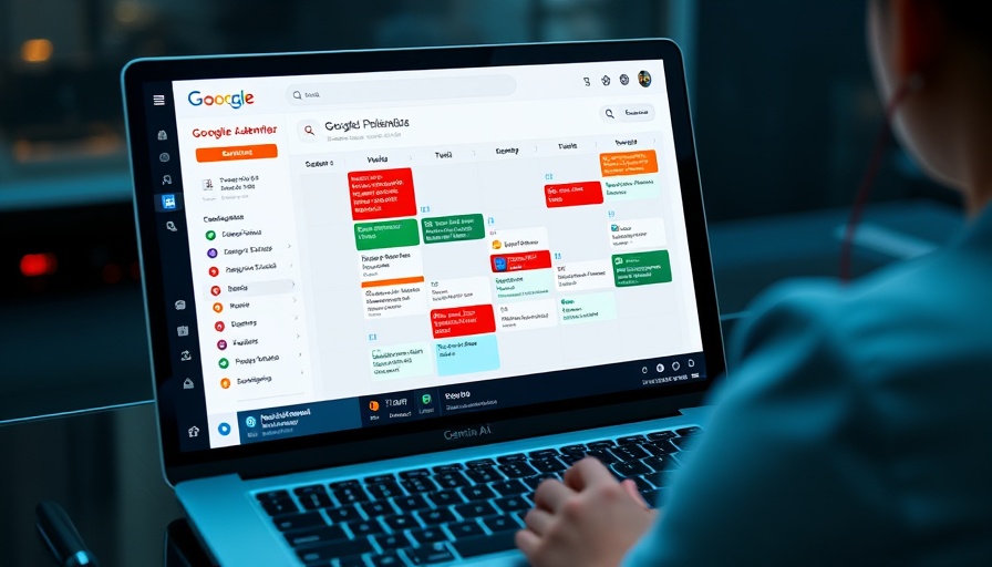 Google Calendar with Gemini AI integration interface displaying events.