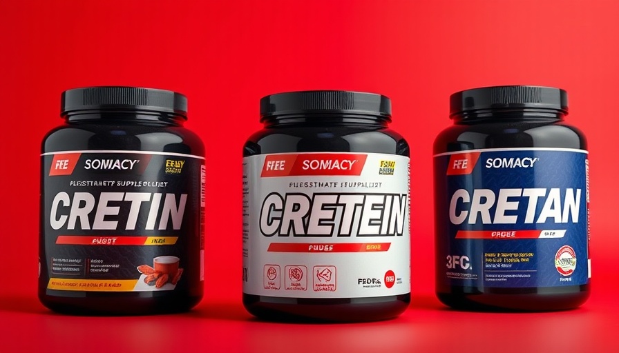 Best creatine supplements for men on vibrant red background.