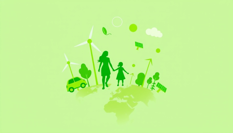 Illustration showing environmental symbols on a globe.