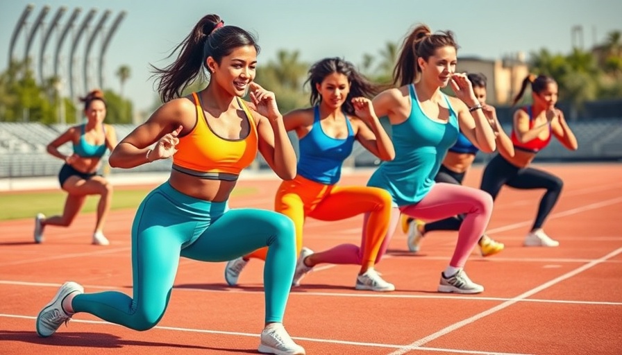 Colorful workout lunges on track to make exercise less boring.